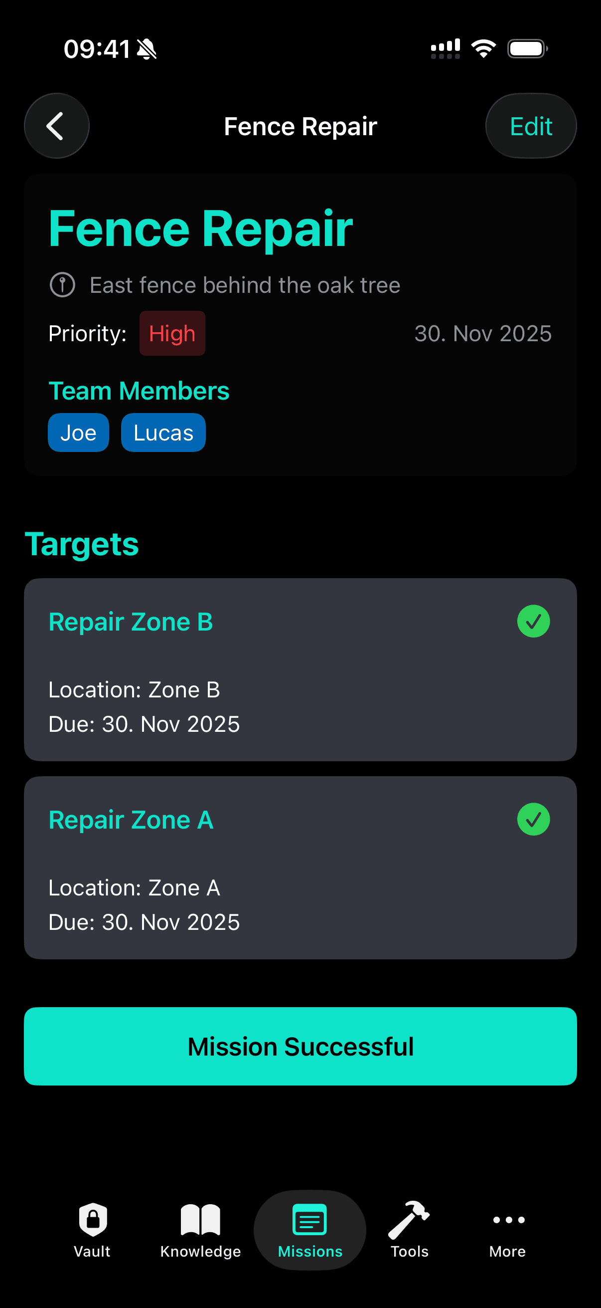 Your missions. One place.